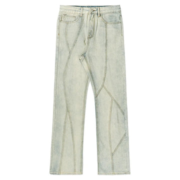 Aidase New Factor American High Street Washed Jeans Black Slight Rao Fashion Casual Design Pants aidase-shop